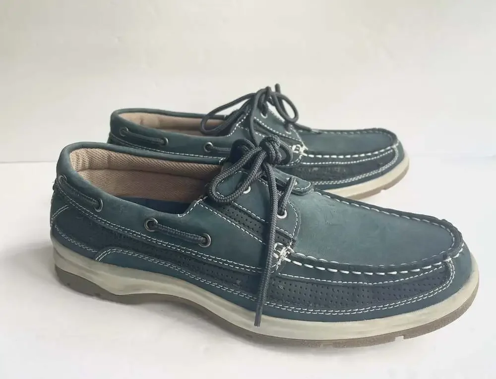 Reel Legends Blue Authentic Footwear Memory Tech Comfort Boat Shoes 10M